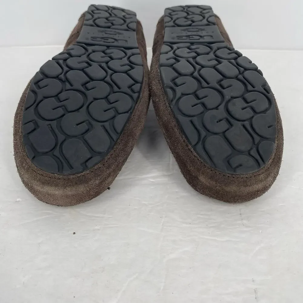 Ugg Astor Moccasin Clog Loafer Chocolate Brown Wool Men's Size 10